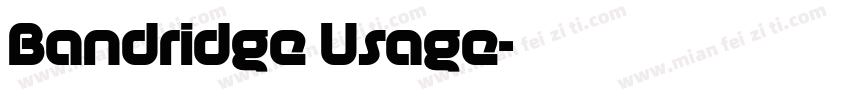 Bandridge Usage字体转换